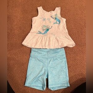 Carter’s Girls Mermaid Tank Top and Shorts Set Size 3T